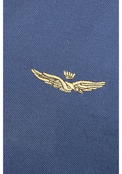 Mode Xl Büyük Beden Erkek Eagle Polo Yaka T-shirt 25315 Indıgo İndigo