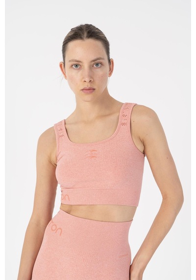 Maraton Slimfit Kadın Düz Yaka Gül Bra Kırmızı