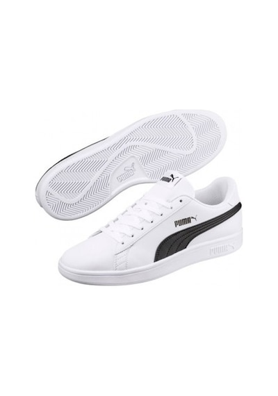 Puma Smash V2 Buck Unisex Spor Ayakkabı Beyaz Siyah