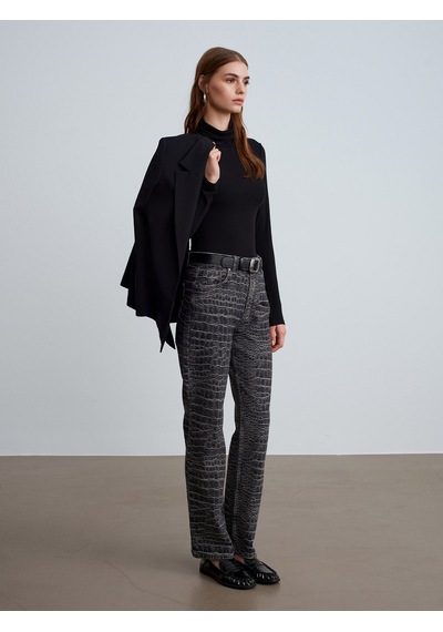 Dilvin 72095 %100 Pamuk Straight Jean-antrasit Antrasit