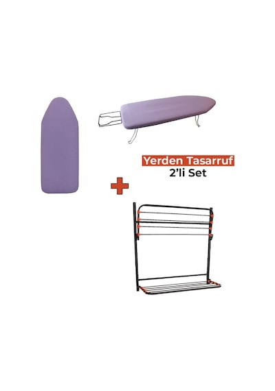 Belda Mini Ütü Masası & Kanat Goldline Asmalı Çamaşır Kurutmalık-öğrenci İşi Set