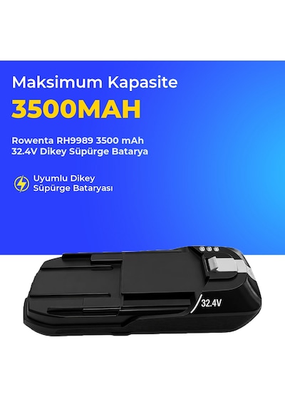 Rowenta Rh9989 3500 Mah 32.4v Dikey Süpürge Batarya