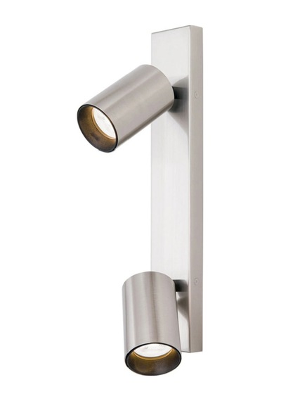 İnox Kaplama İkili Led Spot Duvar Aplik Tavan Avize Gu10 Tasarruflu Led Spot Hareketli Başlık Siyah