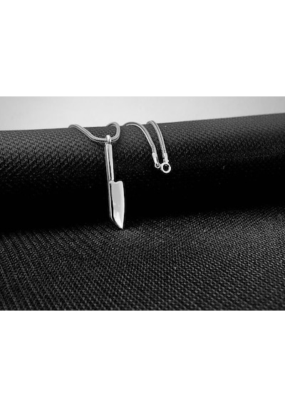 Takılingo 925 Ayar Gümüş Şef Avcı Bıçak Tasarımlı Erkek Kolye Gümüş