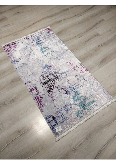 Yamalıhome Bambu Halı B1026 Mürdüm Mavi 80X140 Cm Pratik Halı