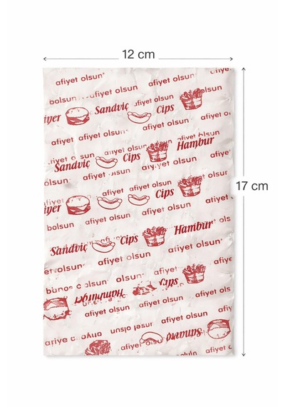 Hamburger Tost Ve Sandviç Kağıdı 12 X 17 Cm 1 Kg.