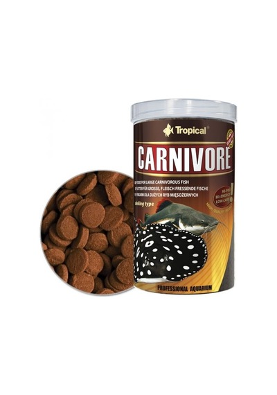 Tropical Carnivore Tablet Etçil Balık Yemi 1 Lt
