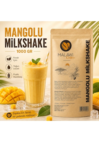 Malawı Coffee Mangolu Milkshake 1000gr 1 KG