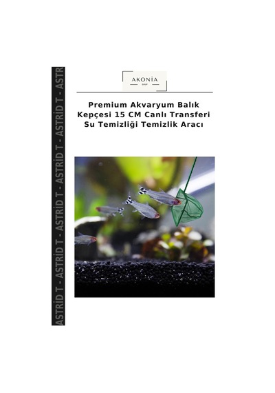 Premium Akvaryum Balık Kepçesi 15 Cm Canlı Transferi Su Temizliği Temizlik Aracı