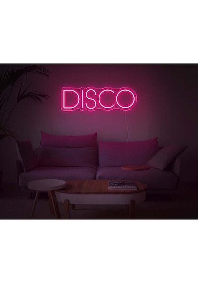 Dısco Yazılı Neon Tabela Pembe