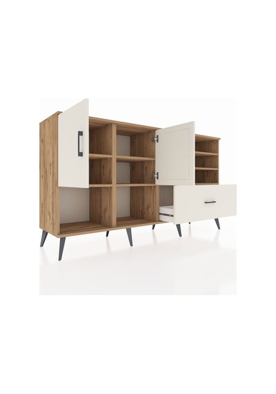 Hyperion Konsol 7 Raflı Tek Çekmeceli 2 Kapaklı 176x44x99 Çam-ayt Çam-aytaşı Hyperion Konsol 7 Raflı Tek Çekmeceli 2 Kapaklı 176x44x99 Çam-ayt Çam-aytaşı