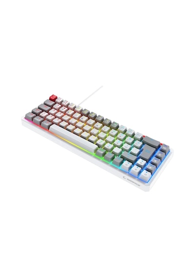 Rampage Yoru Mini Rgb Red Switch Mekanik Beyaz/gri Type-c Kablolu Gaming Klavye
