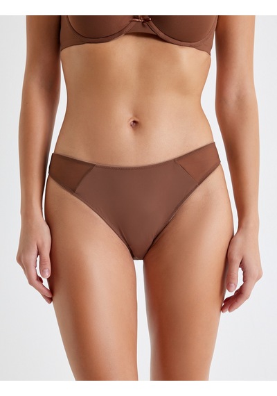 Koton Tül Brazilian Külot Kahverengi 5wlk30165mk Kahve