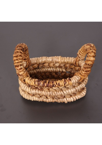 Söbe Oval Ekmek-havlu- Saklama Sepeti 23x12x20 Cm Bej