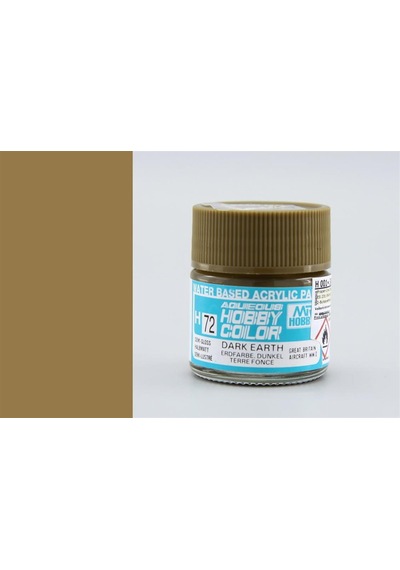 10 Ml. Dark Earth Aqueous Serisi Maket Boyası, Mr.hobby H072 Standart