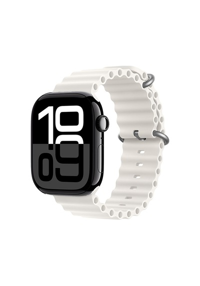 Watch 10 42mm Uyumlu Zore Krd-75 Silikon Kordon-beyaz