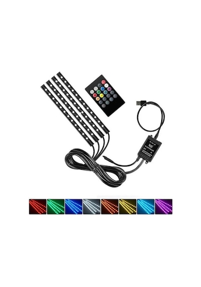 Tv Arkası Aydınlatma Otomobil Ayak Altı Led Monitor Gece Ambians Lambası