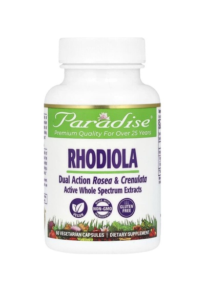 Paradise Herbs, Rhodiola, 60 Vegetarian Capsules 500 Mg Per Capsule