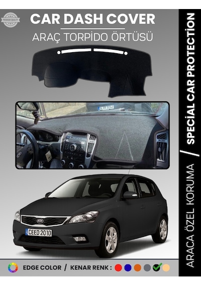 Kia Ceed 2006-2012 Torpido Örtüsü Ön Panel Torpido Koruma Tam Uyum Tam Uyum Kaymaz Kolay Montaj - 491 Stiloto