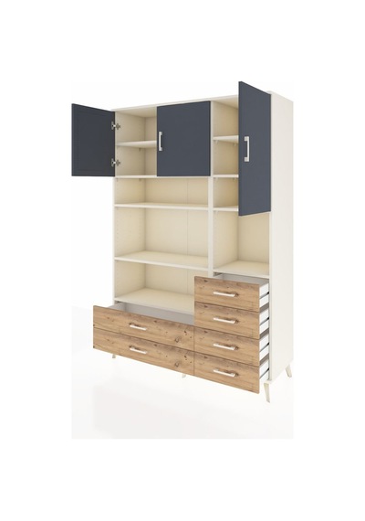 Hyperion Dolap 9 Raflı 6 Çekmeceli 3 Kapaklı 132x44x195 Aytaşı-antrasit/çam Antrasıt/atlas Çam Hyperion Dolap 9 Raflı 6 Çekmeceli 3 Kapaklı 132x44x195 Aytaşı-antrasit/çam Antrasıt/atlas Çam