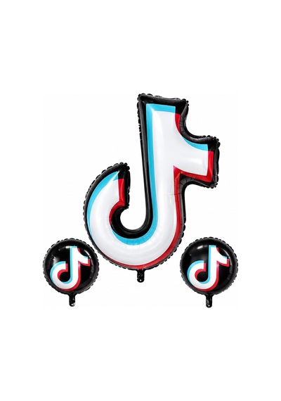 Tiktok Folyo Balon Set Siyah