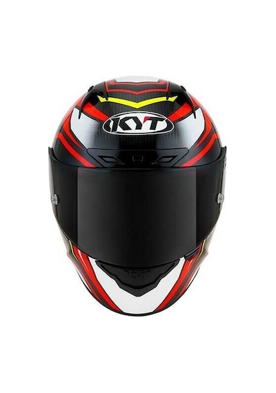 Kyt Nz-Race Carbon Strıde Kapalı Motosiklet Kaskı Beyaz - Kırmızı - Siyah