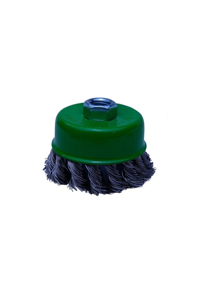 Çanak Fırça Burmalı Paslanmaz Telli M14 Vidalı 75mm 10 Adet