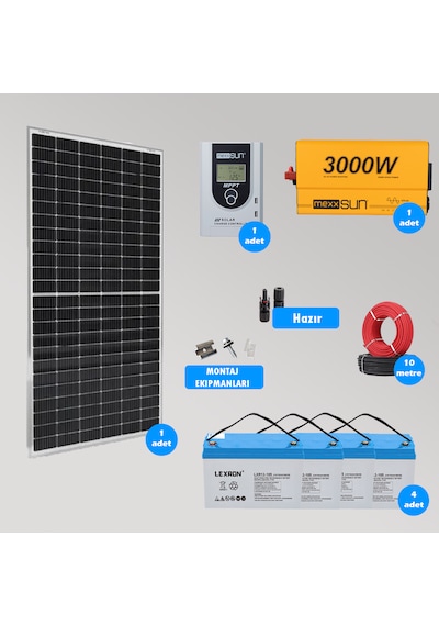 Mini Bağ Evi Ve Karavan Solar Güneş Enerji Sistemi 5000wh Depolama