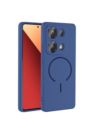 Xiaomi Redmi Note 13 Pro 4g Kılıf Magsafe Destekli Kamera Korumalı Yumuşak Silikon Pazarplus Lacivert