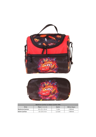 Kaukko Kids Erkek Çocuk Yarış Arabası Baskılı Kırmızı - Siyah Thermo Beslenme Çantası Ve Kalemlik Seti - Setkk-l5400 Kaukko Kids Erkek Çocuk Yarış Arabası Baskılı Kırmızı - Siyah Thermo Beslenme Çantası Ve Kalemlik Seti - Setkk-l5400