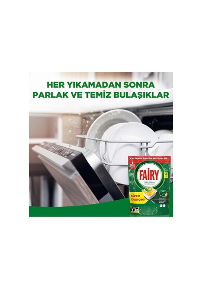 Hepsi Bir Arada Bulaşık Makinesi Deterjanı Kapsülü/tableti 50 Yıkama Limon Kokulu
