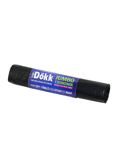 180 Adet Florex-619 Dökk Eco Jumbo Çift Yönlü 20pcs 80x110cm Çöp Torbası 9x20 180