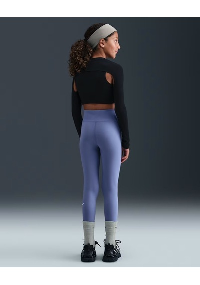 Nike Fz5605-499 One Dri-fıt Yüksek Belli Genç Çocuk Kız Taytı - Mor