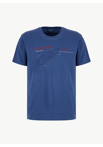 Discovery Expedition İndigo Erkek %100 Pamuk T-shirt D6sm-tst3791