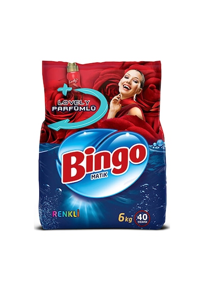 4 Adet Bingo Çamaşır Deterjanı 6 Kg Renkli
