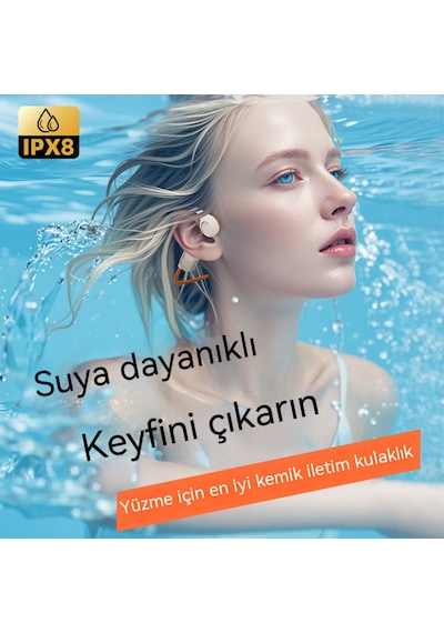 Kemik İletimli Bluetooth Kulaklık V5.4 Ipx8 Waterproof