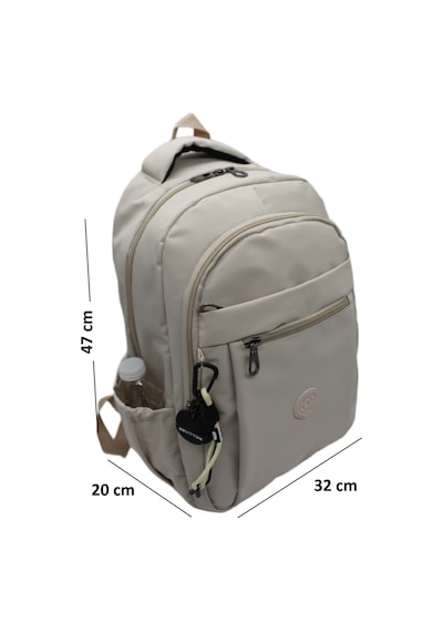 Su Geçirmez Kumaş Unisex Okul Çantası Bej Renk Okul Sırt Çantası 2300