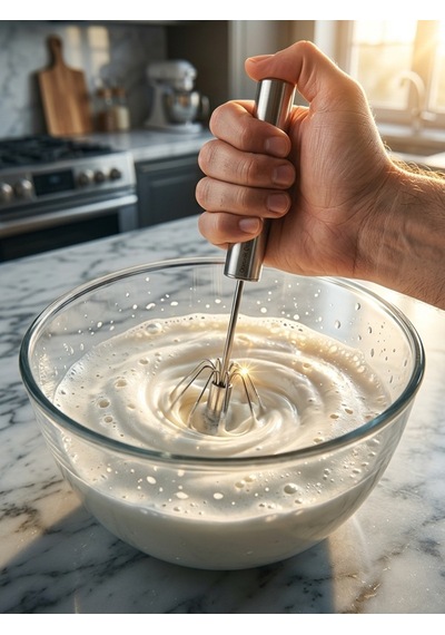 Pratik Portatif Paslanmaz Çelik Basmalı Otomatik Çırpıcı Süt Kahve Ayran Köpürtücü Manuel Mikser - Metal Gümüş