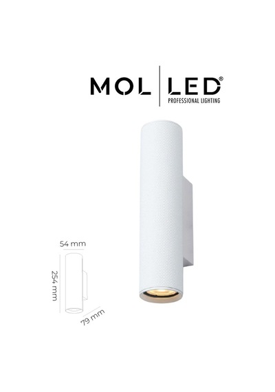 Molled Aura Serisi Beyaz Çift Yönlü Dekoratif Gu10 Duylu Aplik - Mol8108