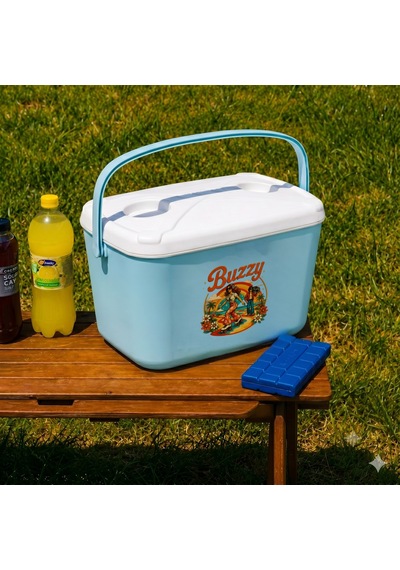15 Lt Buzzy Retro Buzluk Termos 1177 Cooler Box -385 Açık Mavi