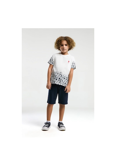 U.s. Polo Assn. Erkek Çocuk Beyaz Bermuda Takım Us2057 Beyaz