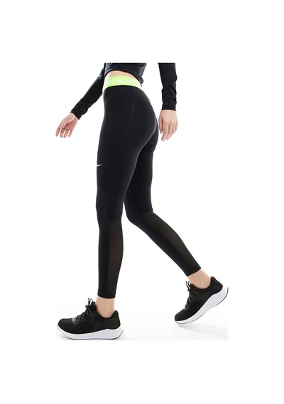Nike Pro 365 Dri Fit Training Mid Rise Full Length Tight Fit Green Toparlayıcı Tayt Siyah-neon