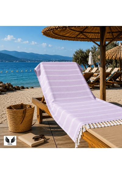 Pega Sultan Peştamal %100 Koton Lila Plaj Havlusu 90 x 170 CM