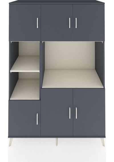 Kronos Dolap 9 Raflı 6 Kapaklı 132x59x195 Antrasit-antrasit/a... Antrasit