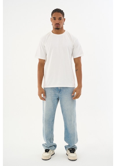 Dechers Erkek %100 Organik Pamuklu Yumuşak Dokulu Comfort Fit Bisiklet Yakalı T-shirt E222 Beyaz Dechers Erkek %100 Organik Pamuklu Yumuşak Dokulu Comfort Fit Bisiklet Yakalı T-shirt E222 Beyaz