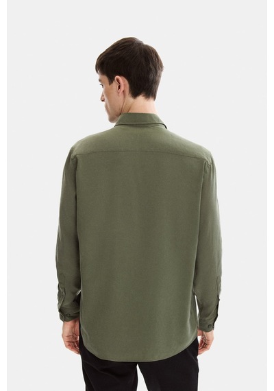 Backandbond Yeşil Normal Yaka Comfort Fit Casual Gömlek