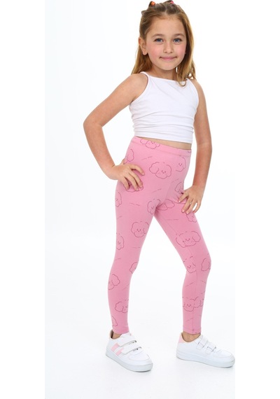 Toontoy Kids Toontoy Kız Çocuk Baskılı Tayt Mint Yeşili