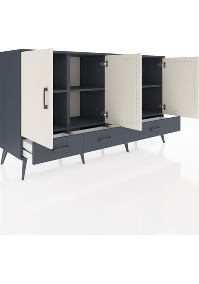 Hyperion Konsol 6 Raflı 3 Çekmeceli 4 Kapaklı 176x44x99 Antrasit- Antrasit-aytaşı/antrasit Hyperion Konsol 6 Raflı 3 Çekmeceli 4 Kapaklı 176x44x99 Antrasit- Antrasit-aytaşı/antrasit