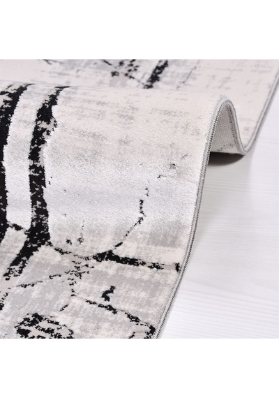 Çam Halı Crea Plus Stone Roxanne 17103 Gri Siyah Modern Desenli Makine Halısı