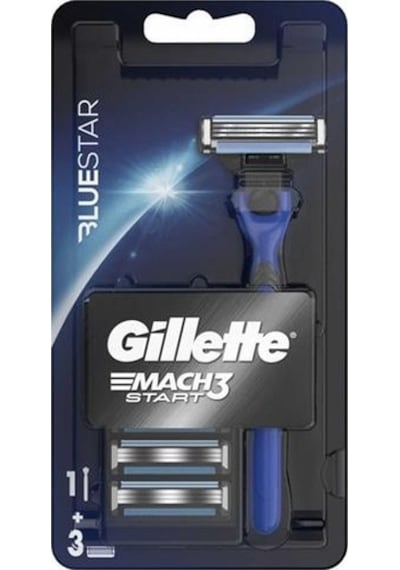 Gillette Mach3 Start Tıraş Makinesi + 3 Yedek Bıçak Bluestar